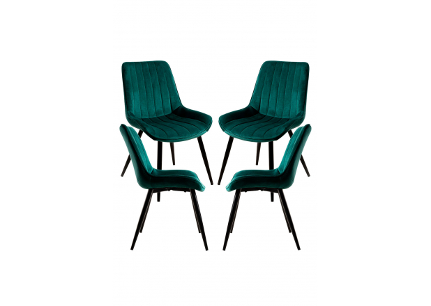 Pack 4 Chaises Lene Velours