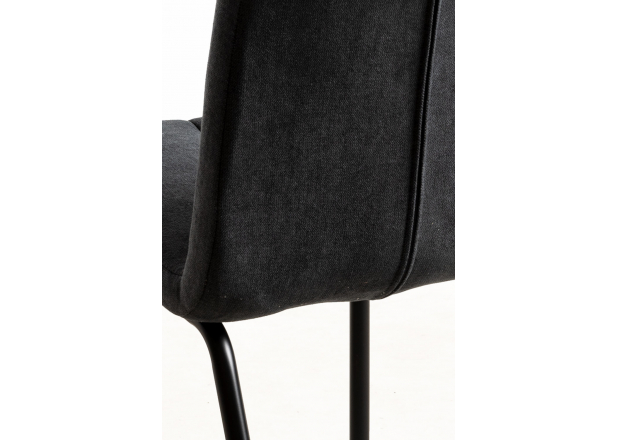 Pack 2 Chairs Humi Black Fabric