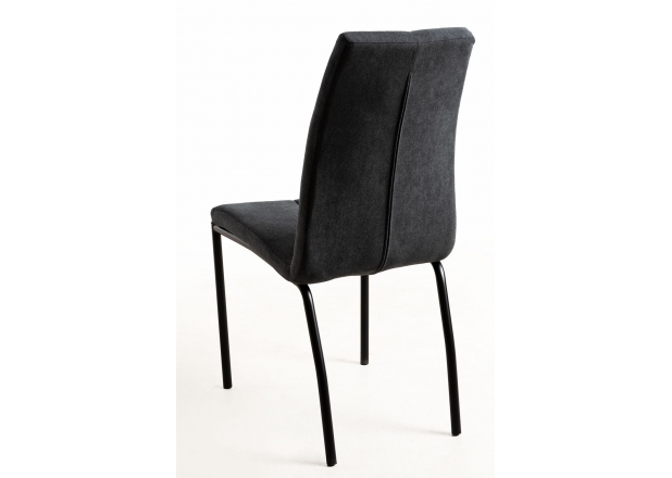 Pack 2 Chairs Humi Black Fabric