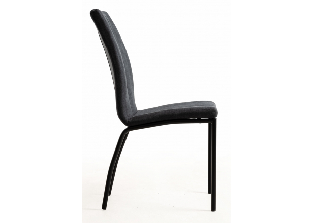 6 lots de chaises Humi en tissu noir