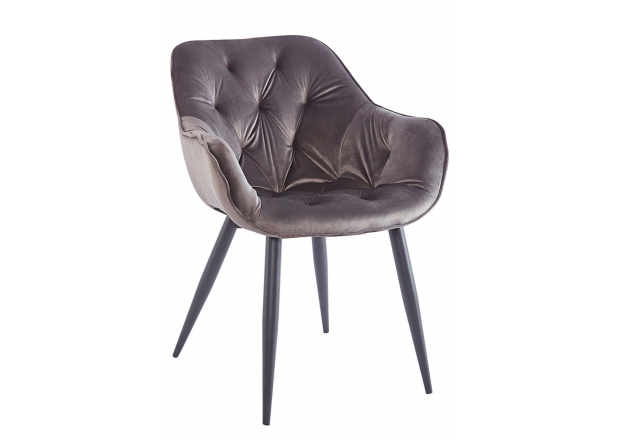 Zandel Black Velvet Chair