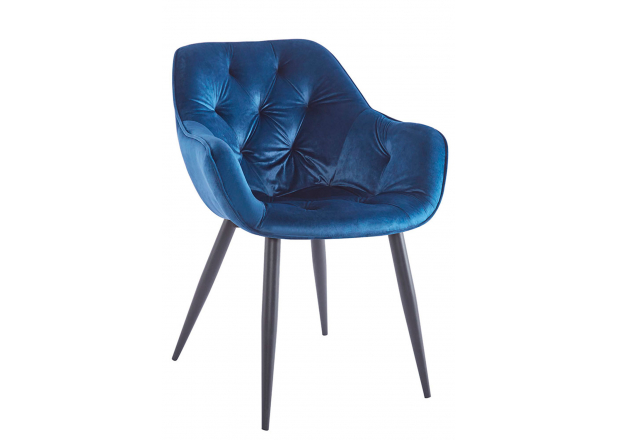 Zandel Black Velvet Chair