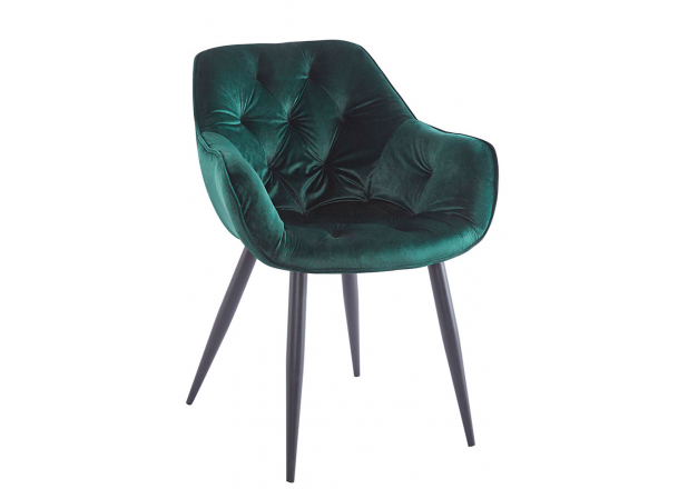 Zandel Black Velvet Chair