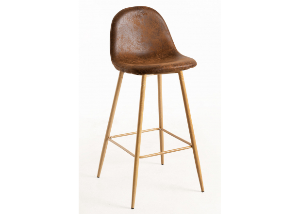 Leatherette Teok Stool