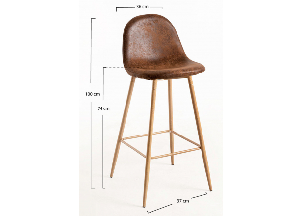 Leatherette Teok Stool