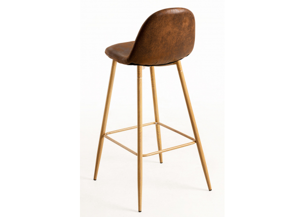 Leatherette Teok Stool