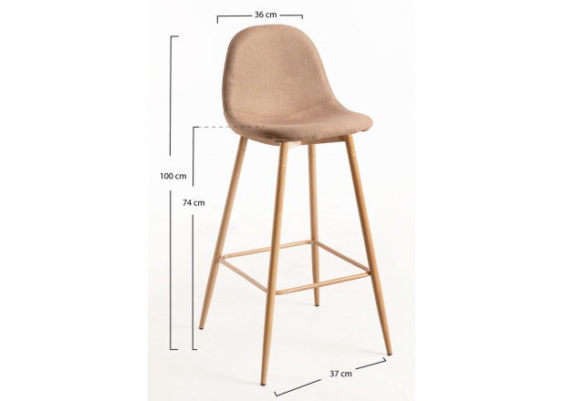 Tabouret Teok Tissu