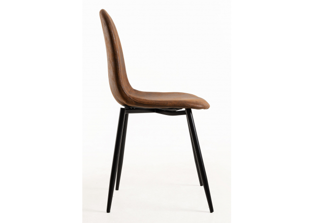 Black Teok Vintage Leatherette Chair