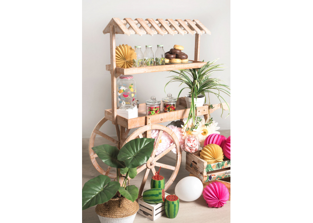 Aardbei Leeftijd Houten Candy Bar Trolley