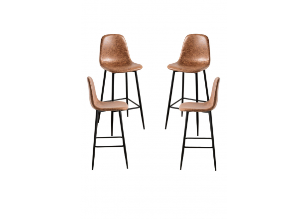 Pack 4 Stools Veki Polyskin Vintage