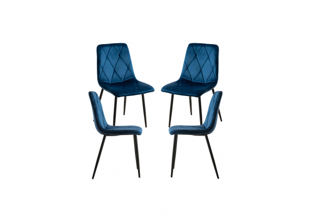 Set 4 Fluwelen Lyke Stoelen