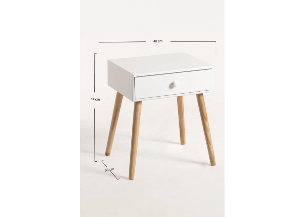 Olik 1 Drawer Bedside Table