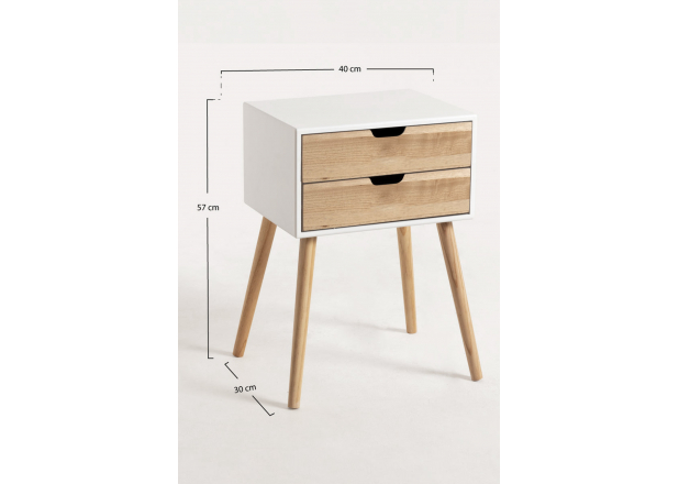 Nuit table 2 drawers