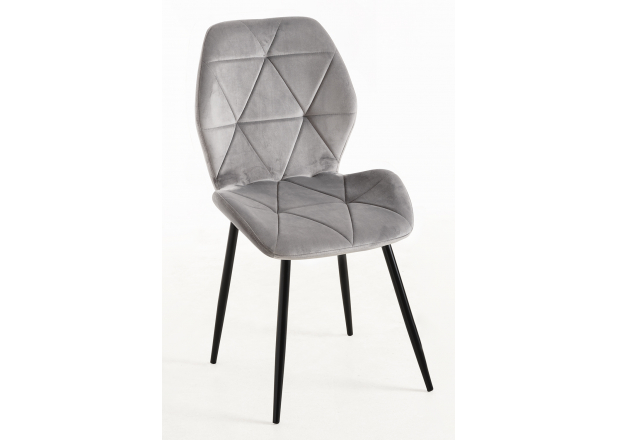 Sesel Velvet Chair with Black Legs