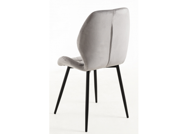 Sesel Velvet Chair with Black Legs