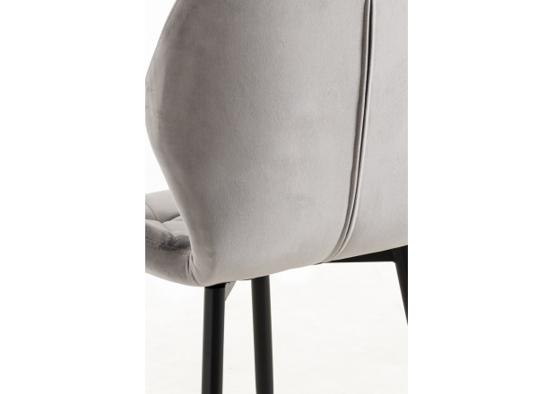 Sesel Velvet Chair with Black Legs