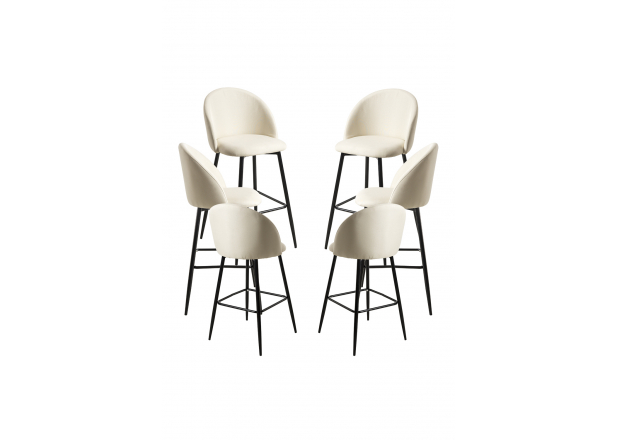 Pack 6 Stools Vint Tela