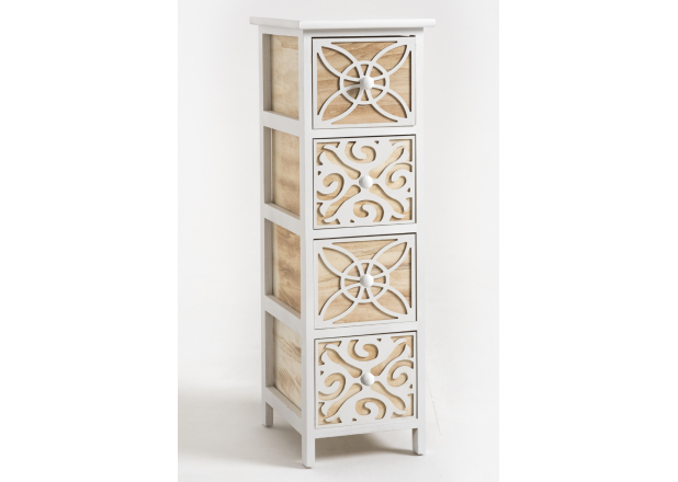 Carvy Narrow Chest of Drawers 4 Drawers