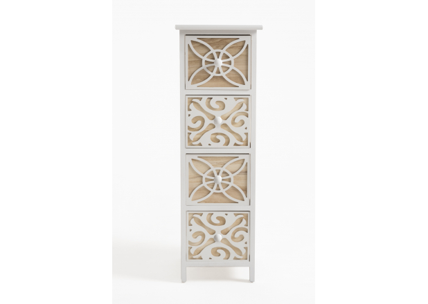 Carvy Narrow Chest of Drawers 4 Drawers