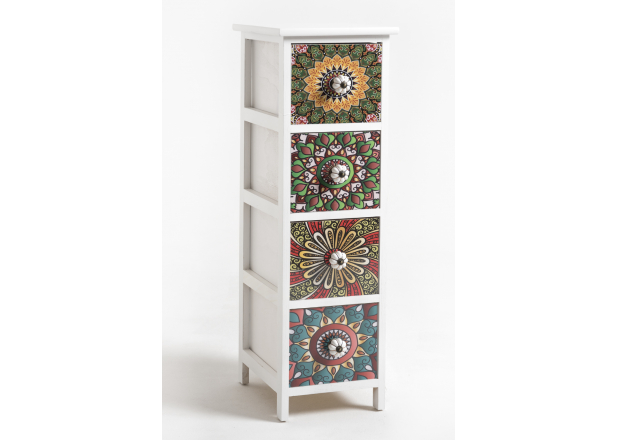 Mosaiko Narrow Chest of Drawers 4 Drawers