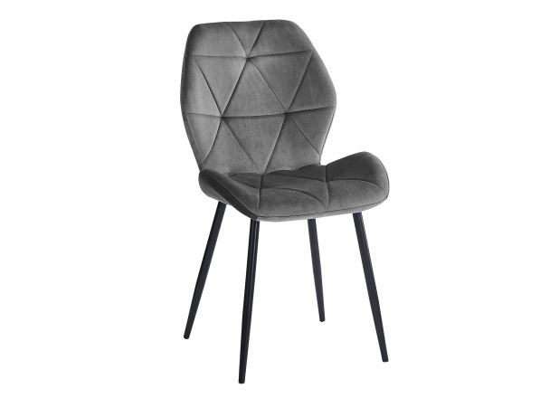 Sesel Velvet Chair with Black Legs